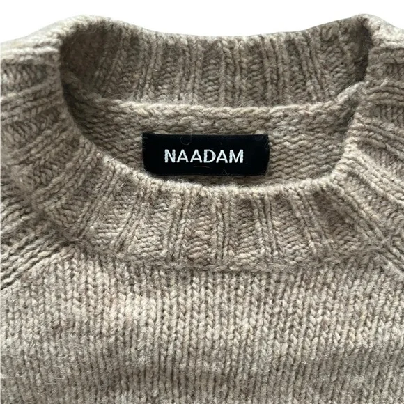 Naadam Signature Cashmere Raglan Crewneck Sweater, Size Small - Picture 8 of 11